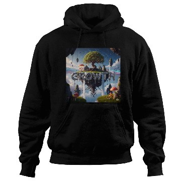 Discover Floating Island Growth Illustration Hoodies