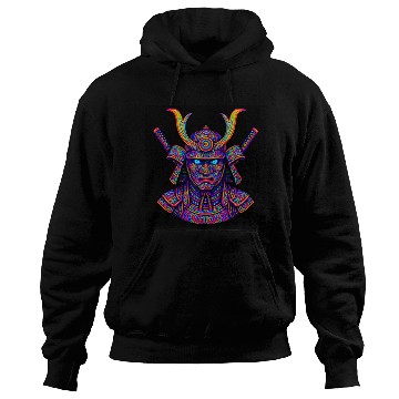 Discover Neon Samurai Warrior Psychedelic Hoodies