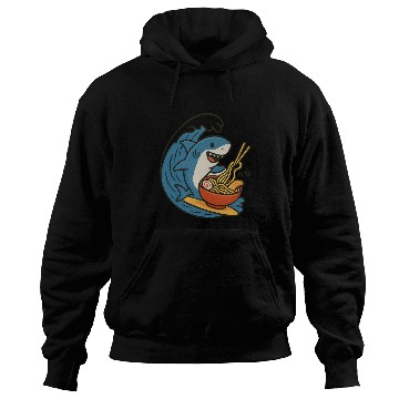 Discover Playful Shark Enjoying Ramen Hoodies