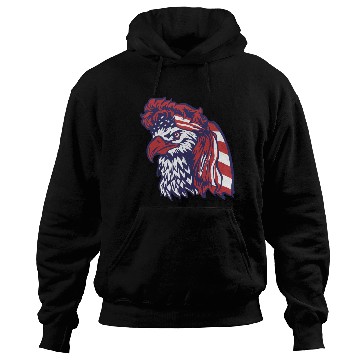 Discover Patriotic Eagle with American Flag Accents Hoodies