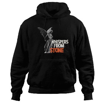 Discover Angel Statue with Bold Typography Hoodies