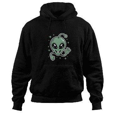 Discover Cute Alien Cartoon Illustration Hoodies