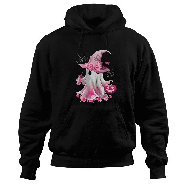 Discover Cute Ghost Drinking Coffee Halloween Ice Coffee Hoodies