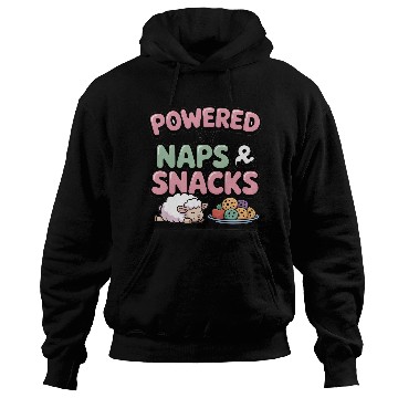 Discover Powered by Naps and Snacks Illustration Hoodies