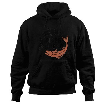 Discover River Quest Fish Illustration Hoodies