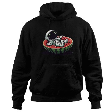 Discover Playful Astronaut on Watermelon Slice Hoodies