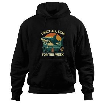 Discover Shark Retro Sunset Bold Ocean Predator  Hoodies