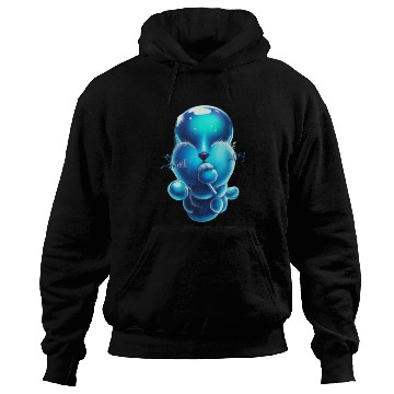 Discover Whimsical Blue Bear with Lollipop Hoodies