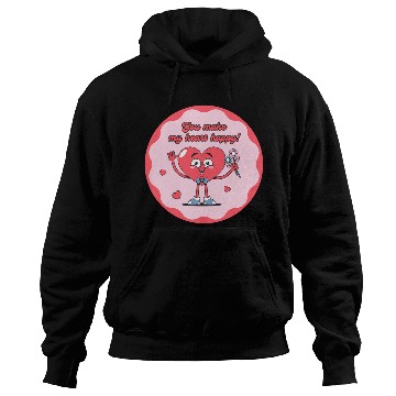 Discover Heartfelt Happiness Cartoon Design Hoodies