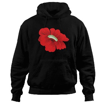 Discover Vivid Red Hibiscus Floral Design Hoodies