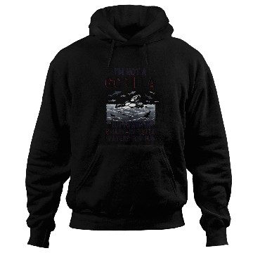 Discover Gorilla vs Sharks Funny Swim Graphic Design Hoodies