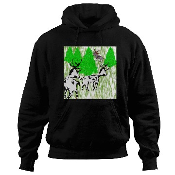 Discover Whimsical Forest Moose with Reindeer Hoodies