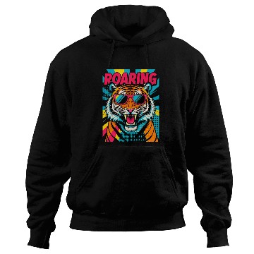 Discover Vibrant Roaring Tiger with Sunglasses Hoodies