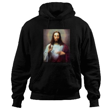 Discover Divine Surreal Jesus Portrait Hoodies