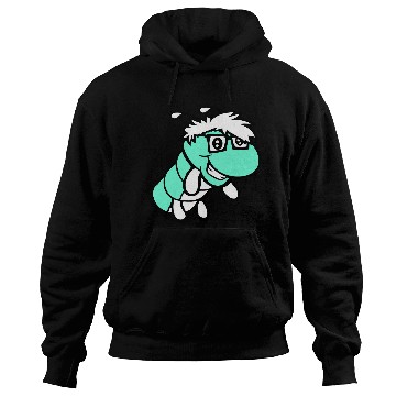 Discover Nerd caterpillar peeks through hole Geek worm cool Hoodies