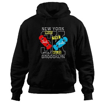 Discover Urban Skateboard Brooklyn Rules Design Hoodies