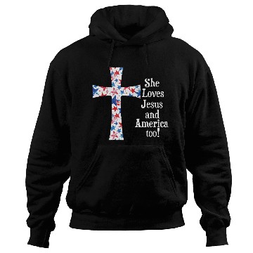 Discover Patriotic Jesus Cross Design Hoodies