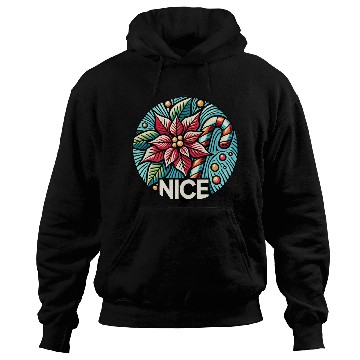Discover Festive Poinsettia Holiday Patch Hoodies