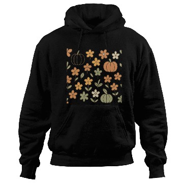 Discover Autumn Pumpkin and Floral Pattern Hoodies