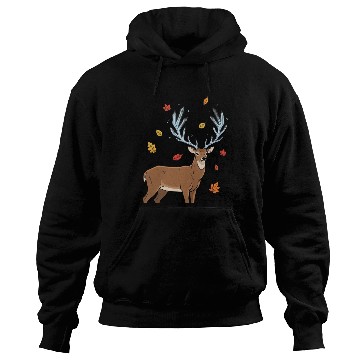 Discover Autumn Mystic Deer Illustration Hoodies