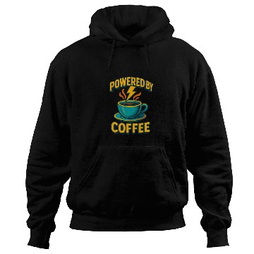 Discover Powered by Coffee Illustration Hoodies