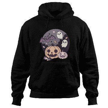 Discover Halloween Kawaii Pumpkin Ghost Bat Hoodies