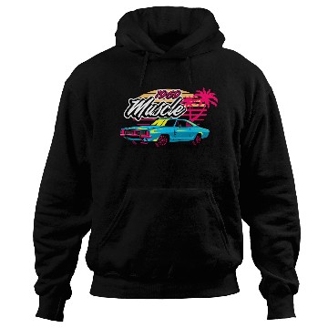 Discover Retro 1969 Muscle Car Sunset Design Hoodies