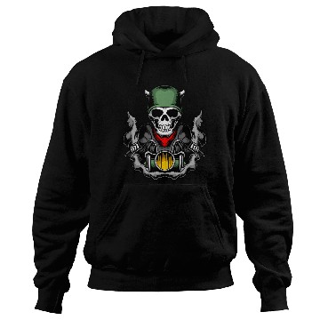 Discover Skull Biker Motorcycle Design Hoodies