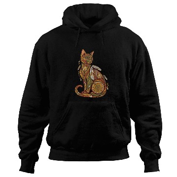 Discover Boho Cat – Mandala Tribal Feather Design Hoodies