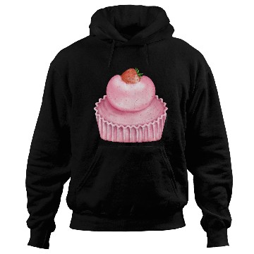 Discover Strawberry Pink Pastry Design Hoodies
