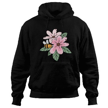 Discover Charming Blossom and Bee Illustration Hoodies