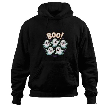 Discover Playful Halloween Ghosts Illustration Hoodies