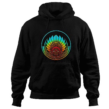 Discover Mayan mask, crop circle, Quetzalcoatl, aztec Hoodies