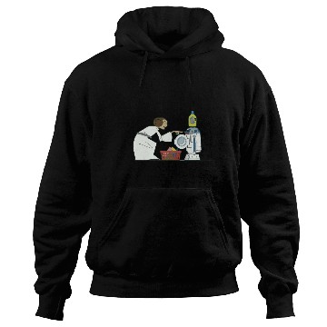 Discover Funny Star Wars r2d2 and Leia comic Hoodies