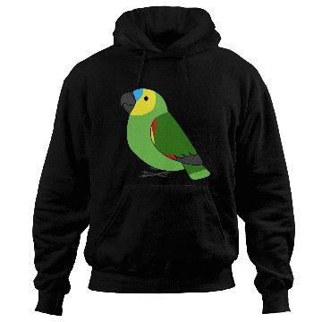Discover Fluffy blue-fronted amazon parrot cartoon drawing Hoodies