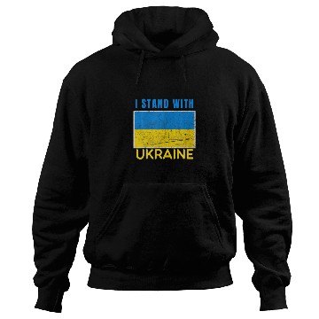 Discover I Stand With Ukraine Flag Emblem Map Hoodies