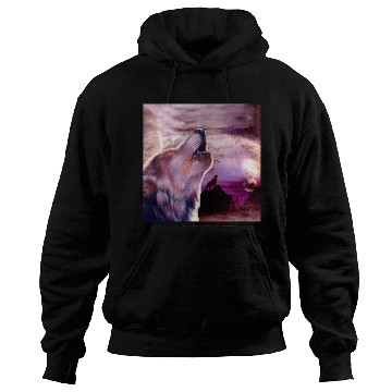 Discover Mystic Wolf Howling at The Moon Hoodies