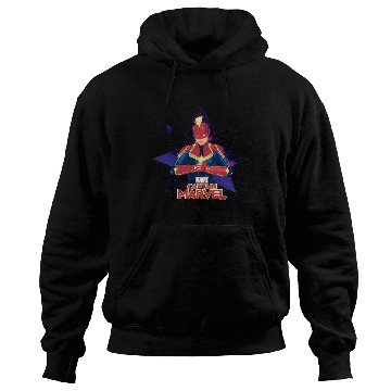 Discover Captain Marvel | Galactic Star Character Graphic Hoodies