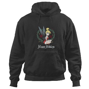 Discover Disney Peter Pan Tinkerbell Happy Holidays Graph Hoodies