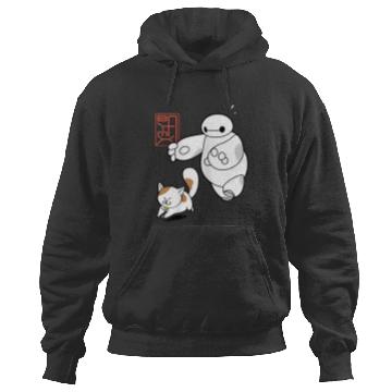Discover Disney Big Hero 6 Baymax Chasing Mochi Cute Shot Hoodies