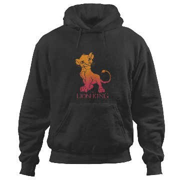 Discover Disney The Lion King Simba Sunset Gradient Portr Hoodies