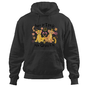 Discover Disneyss The Lion King Her King His Queen Simba Nala Big Logo Hoodies