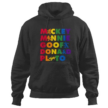 Discover Disneyss Mickey Friends Name Stack Pride Hoodies