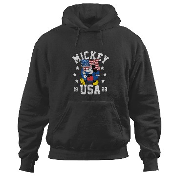 Discover Disney Mickey Waving Flag USA Hoodies