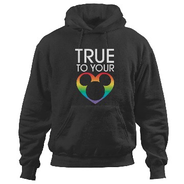 Discover Disney Mickey Icon True to Your Heart Pride Hoodies