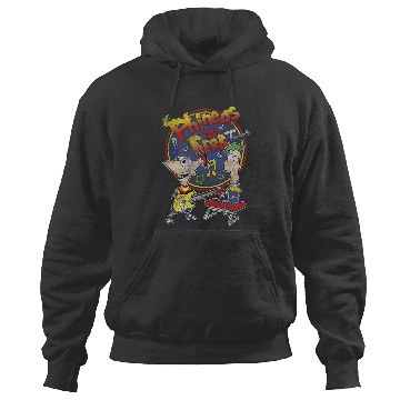 Discover Disney Phineas And Ferb-Tones Distressed Band Logo Hoodies