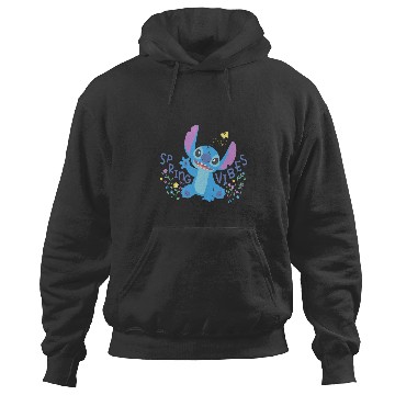 Discover Disney Stitch with Flowers Butterfly Easter Spring Vibes Hoodies