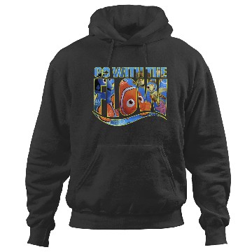 Discover Disneyss Pixars Finding Nemo Go With The Flow Logo Filled Hoodies
