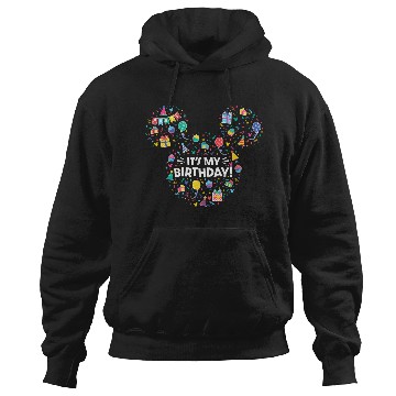 Discover Disney Mickey Mouse Head Ears Icon Fill Its My Birthday Hoodies