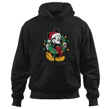 Discover Disney Mickey Mouse Christmas Lights Raglan Baseball Tee Hoodies